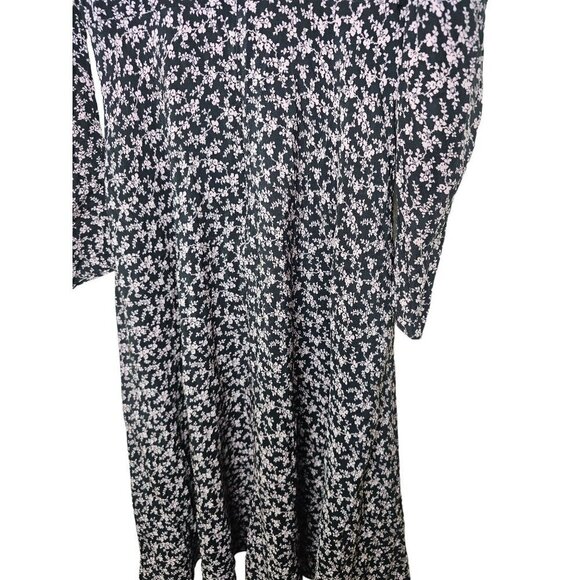 Philosophy Di Lorenzo Serafini Printed Midi Floral Pink Silk Dress SZ 0 - Picture 9 of 12